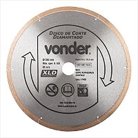 Disco de corte diamantado 250 mm contínuo para porcelanato XLD - Vonder