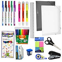 Kit Material Escolar II Completo Infantil Ensino Médio Faculdade Volta às Aulas