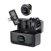 Kit 2 Microfone Lapela Sem Fio Botão Profissional Usb C Novo