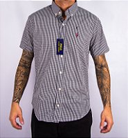 Camisa Masculina Pollo Ralph Lauren - Manga Curta Xadrez Preto