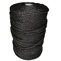 Corda rede de proteção de polietileno preto 4mm para uso geral 50m