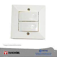 2 INTERRUPTOR SIMPLES 10A 250V SISTEMA "X" BRANCO 13050 TRANSMOBIL