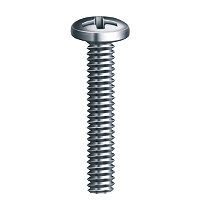 Parafuso Phillips rosca maquina cabeça panela zincado M4,80X30