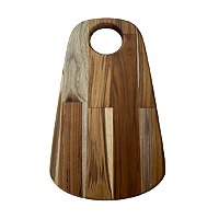Tabua Teca Furo Central Almadera 39x21x1,8cm