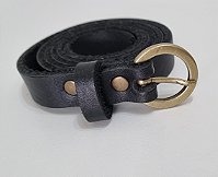 Cinto Retrô-Couro-Preto