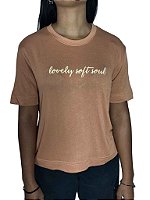 Blusa Feminina Rovitex Tostado Lovely Soft Soul