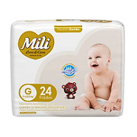 Fralda Mili Love & Care G Jumbo Com 24 Unidades