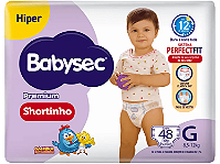 Fralda Babysec Shortinho G Com 48 Unidades