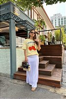 T-Shirt Grapefruit Amarelo Manteiga Oversize