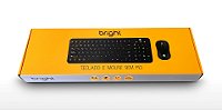 Kit Mouse e Teclado Sem Fio com Teclas Redondas Bright 585 Cor Preto