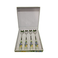 CONJUNTO C/4 COLHERES DE SOBREMESA GARDEN SUMMER