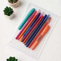 Pasta Zip Zap Organizadora Multiuso Estojo A5 PVC - M 26x18 - Casa
