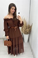 Vestido Boho Liana Marrom