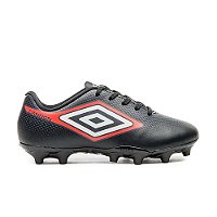 Chuteira Umbro Cannon Infantil Preto, Vermelho e Branco