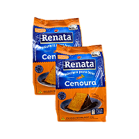 Mistura para Bolo Sabor Cenoura 400g Renata - Kit 2 Unidades