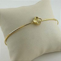 Algema Trevo em Ouro Amarelo