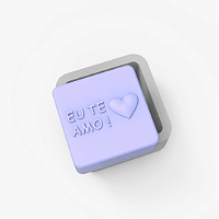 Molde de Silicone Quadrada Eu Te Amo