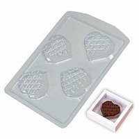 Forma Coração de Chocolate Diamantado 60g Silicone - 2 unid