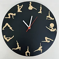 Relógio de Parede Pilates Preto em MDF