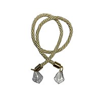 Cordão Decorativo Com Pingente Pião - Champanhe Com Ouro - 33,5cm - 1 unidade - Rizzo