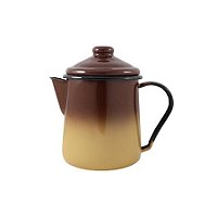 Leiteira Esmaltada Tradicional Nº 12 Para Derreter Velas  - Marrom - 1100ml - 18cm - 1 unidade - Rizzo