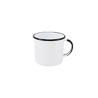 Caneca Esmaltada 06 - Branco - 160ml - 6x6cm - 1 unidade - Rizzo