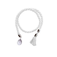 Cordão Decorativo - Branco Pingente Gota e Pompom - 32cm - 1 unidade - Rizzo
