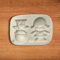 Molde De Silicone Garoto e Garota - Ref. 69 - 1 unidades - Mazulli  - Rizzo