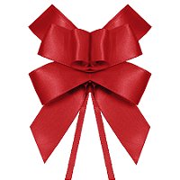 Laço Fácil de Fita de Cetim - Vermelho - 22mm - 5 unidades - Progresso - Rizzo