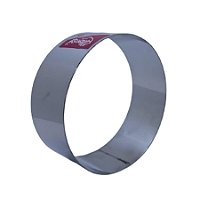 Molde/Cortador - Aço inox - Redondo - 18x18x5 Cm - Fixo - 1 unidade - Cromus Linha Profissional Allonsy - Rizzo