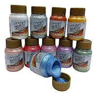Tinta Acrílica Metal Colors Acrilex 37 Ml - Diversas Cores