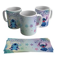 Caneca para presente - Tema Stich com café e sem café