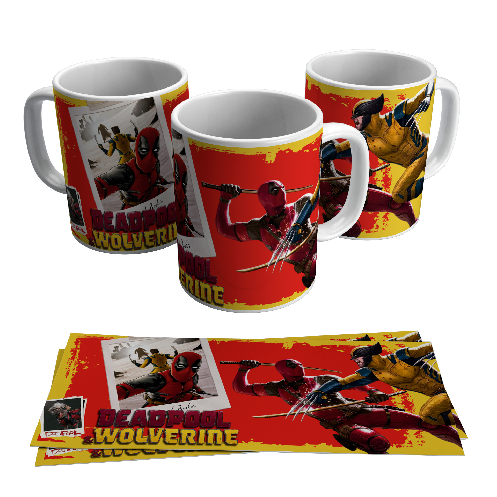 Caneca para presente - Tema Deadpool x Wolverine