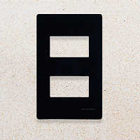 PLACA 4X2 - 2 POSTOS SEPARADOS - EBONY - INFINITI