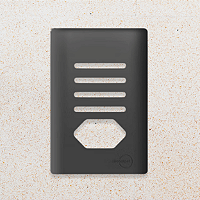 PLACA + SUPORTE - 4X2 - 4 INTERRUPTORES + 1 TOMADA - PRETO GRAFITE - NOVARA