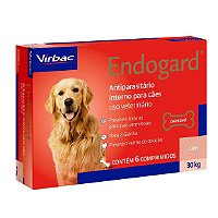 Vermífugo Endogard Cães até 30kg 6 comprimidos
