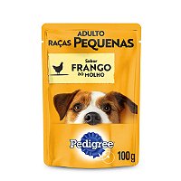 Ração Úmida Pedigree Sachê Cães Adultos Raças Pequenas Frango ao Molho 100 g