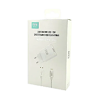 Kit Carregador Tomada FAM 12W MFI para Iphone Branco - HOMOLOGADO