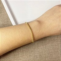Pulseira Elo Pequeno Dourada