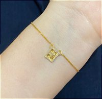 Pulseira Escapulário Dourada