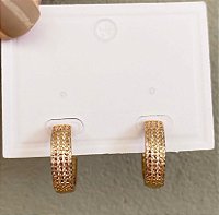 BrincoS Argola G Cravejados Prata/Dourado
