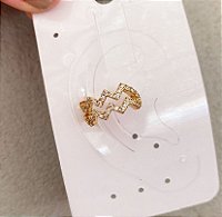 Piercing Fake Zig Zag Prata/Dourado