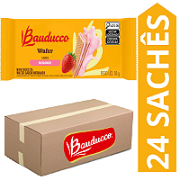 Kit 24 Mini Wafer Morango Bauducco 30g