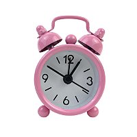 Mini Relógio de Mesa Metal, Despertador Ferro, Portátil - Allmini