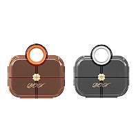 Allmini - Porta Comprimidos Elegante com Tampa Flores - 6 Compartimentos com Vedação