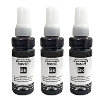 KIT 3X Preta Refil Tinta Compatível com Epson 664 T664 EPS ECO TANK