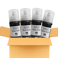 KIT 4X Preta Refil Tinta Compatível com 504 544  EPS0N