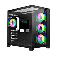 Gabinete Liketec Zeus Pro Glass Black,  ATX