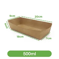 Bandeja 500ml kraft multiuso | 250 unidades
