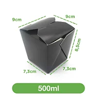Box 500ml preta | 100 unidades